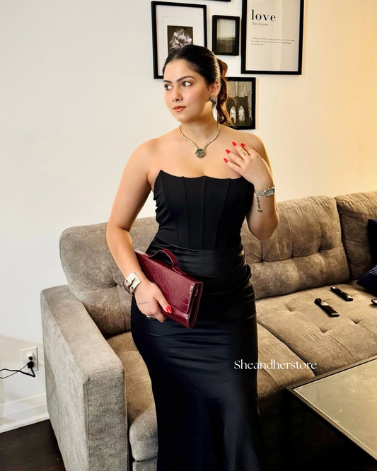 EMMY Strapless Corset Maxi Dress