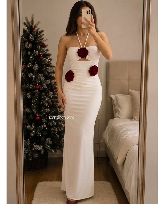 CALANTHE Strapless Ruched Dress