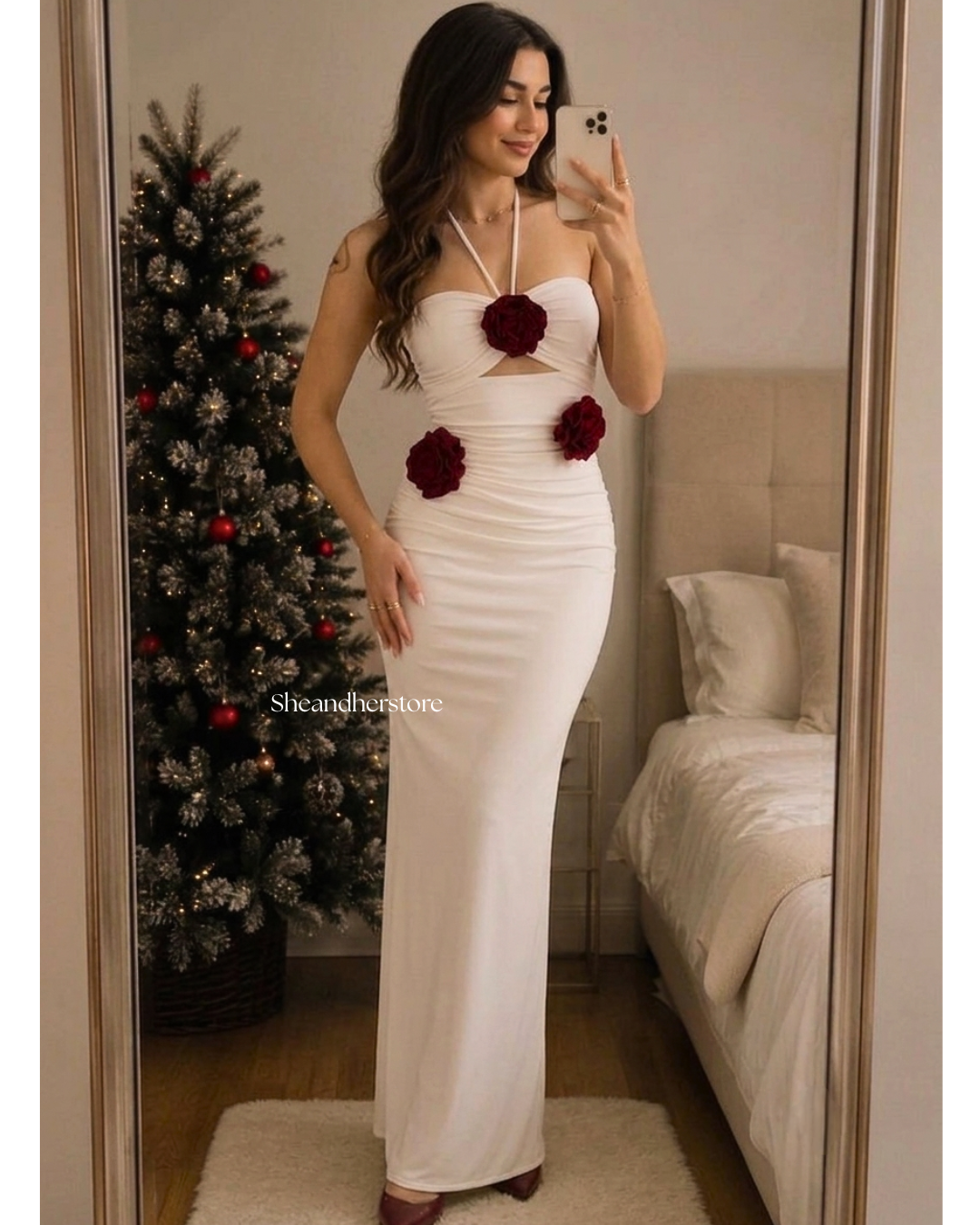 CALANTHE Strapless Ruched Dress