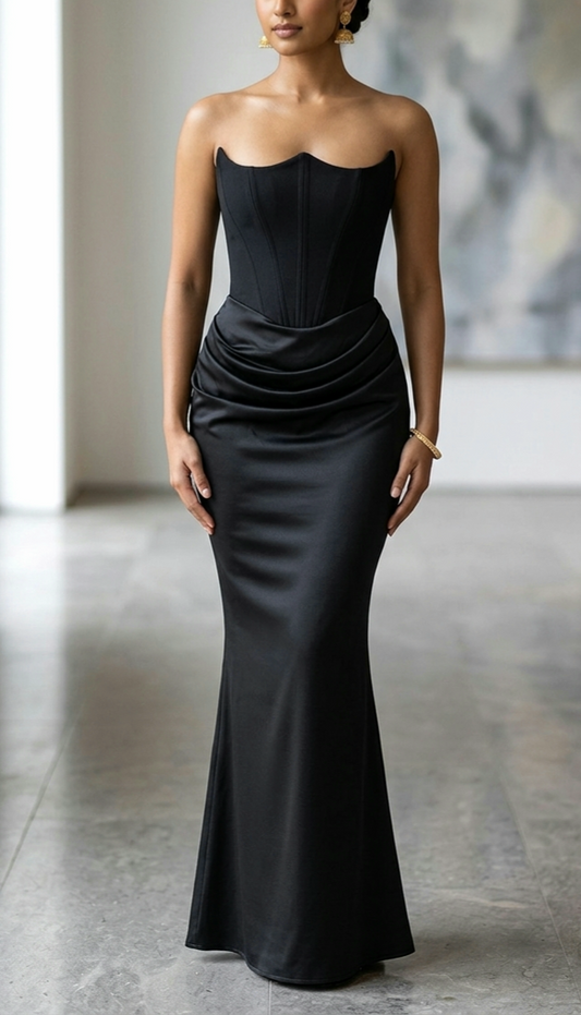 EMMY Strapless Corset Maxi Dress