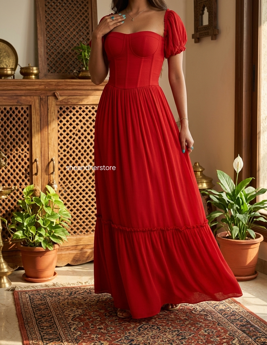 ROSETTA Corset Maxi Dress