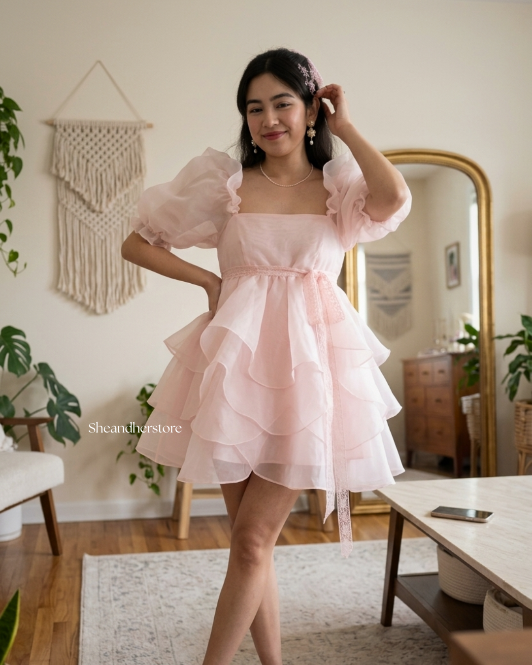 Baby Pink Fairytale Mini Dress