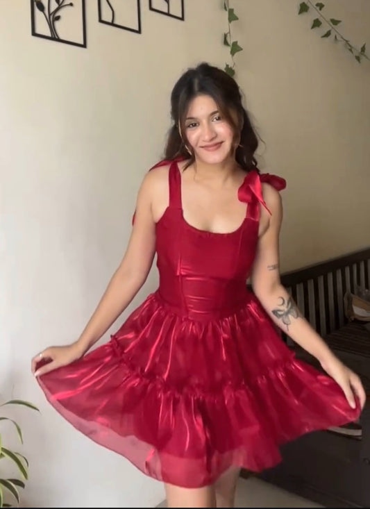 MERLE Puff Mini Dress