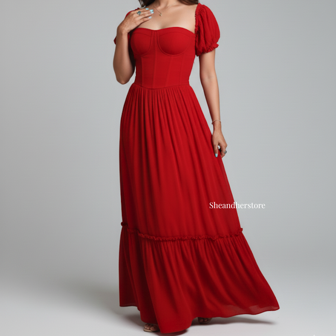 ROSETTA Corset Maxi Dress