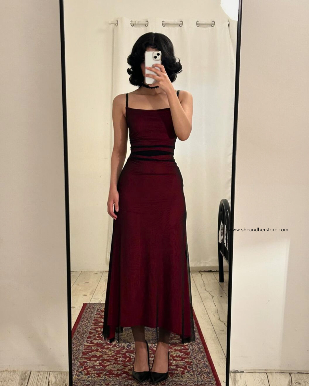 RED DESIREE Bodycon Maxi Dress